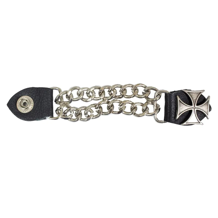 Open Road Chopper Cross Leather Vest Extender-1