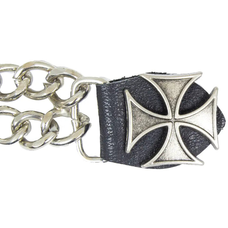 Open Road Chopper Cross Leather Vest Extender-2