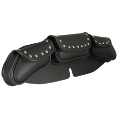 Open Road Chrome Stud Curved PVC Windshield Bag-1