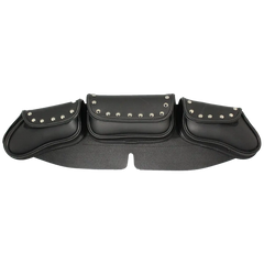 Open Road Chrome Stud Curved PVC Windshield Bag-2
