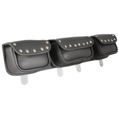 Open Road Chrome Studded Straight PVC Windshield Bag-1