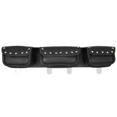 Open Road Chrome Studded Straight PVC Windshield Bag-2