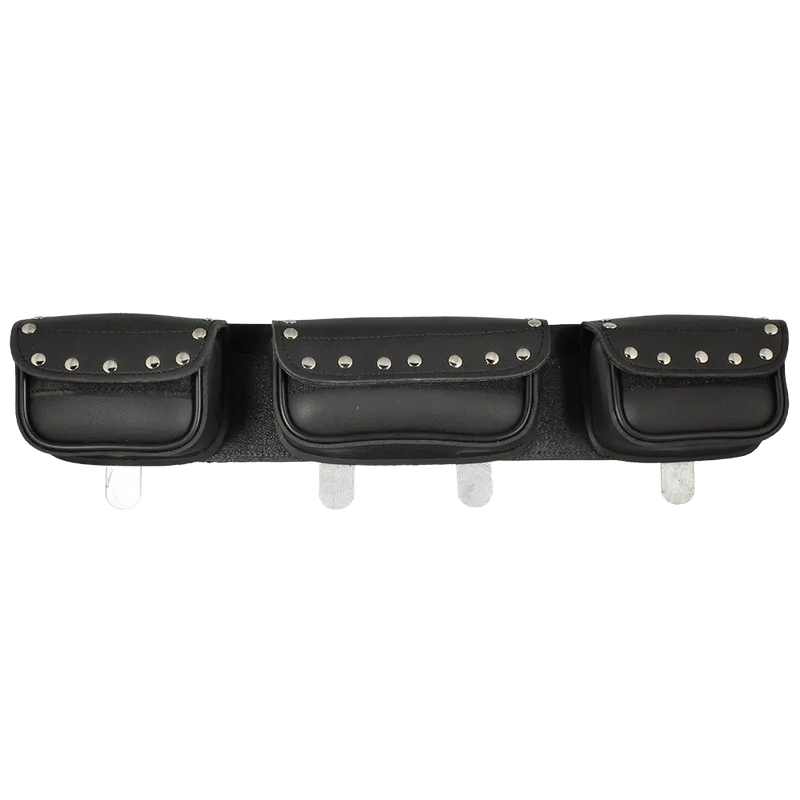 Open Road Chrome Studded Straight PVC Windshield Bag-2