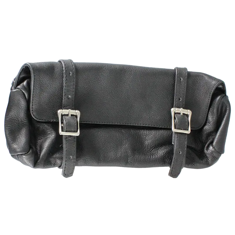 Open Road Double Buckle Small Leather Tool Bag-1