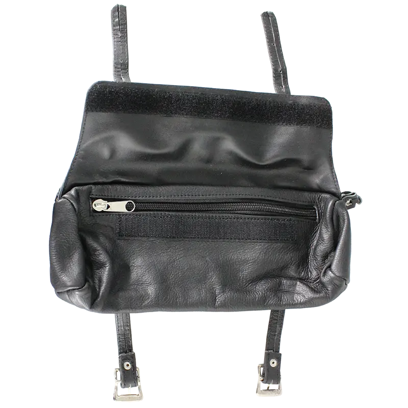 Open Road Double Buckle Small Leather Tool Bag-2