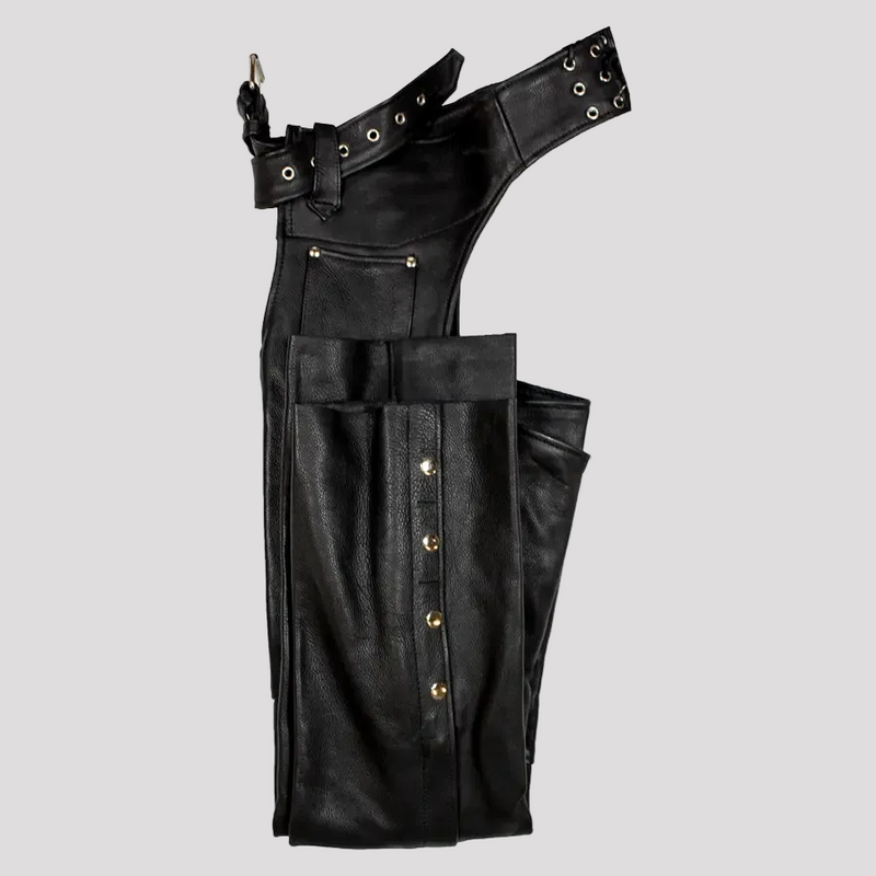 Open Road Heavy Duty Leather Chaps-3