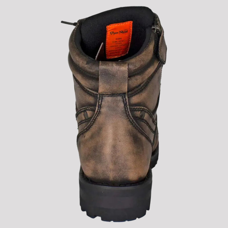 Open Road Men's 7" Lace-Up Motorcycle Boots-11