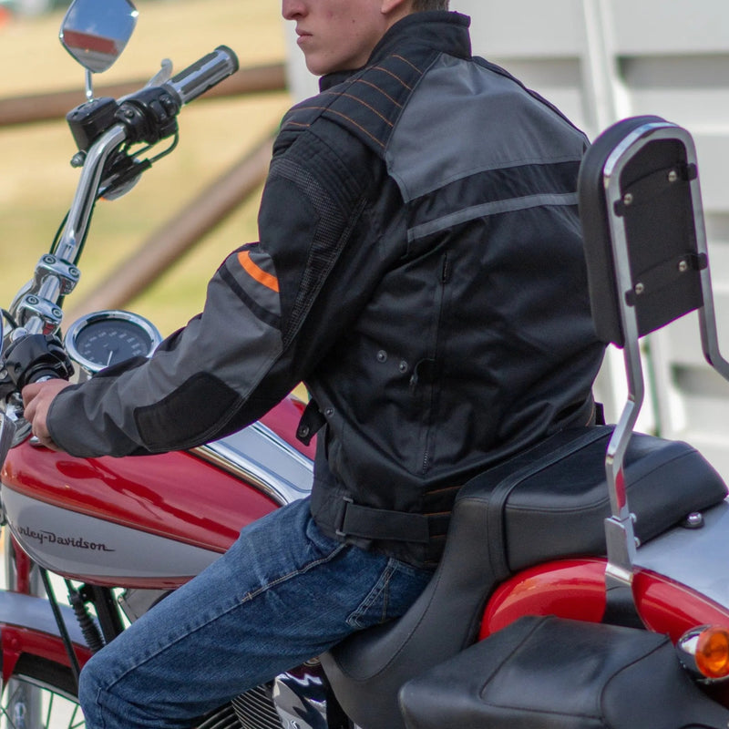 Open Road Men's Armored Textile Motorcycle Jacket-11