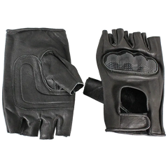 Open Road Men's Fingerless  Leather Motorcycle Gloves-2