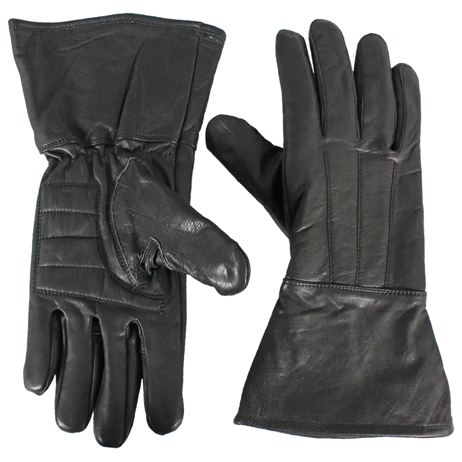 Open Road Men's Gauntlet Leather Motorcycle Gloves-2
