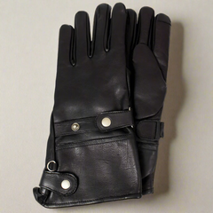 Open Road Men's Leather Gauntlet Riding Gloves-1