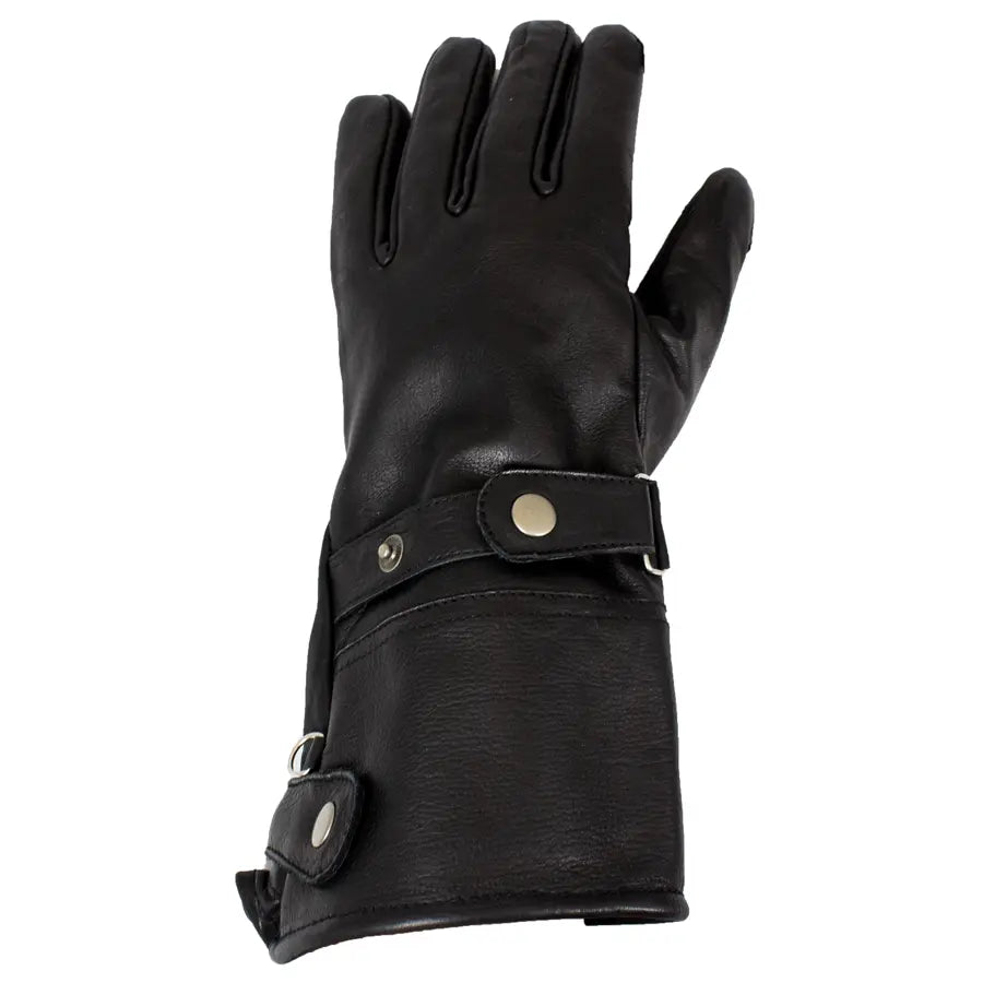 Open Road Men's Leather Gauntlet Riding Gloves-3