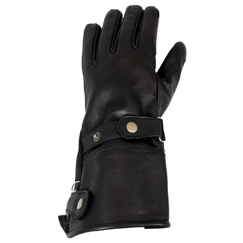 Open Road Men's Leather Gauntlet Riding Gloves-3