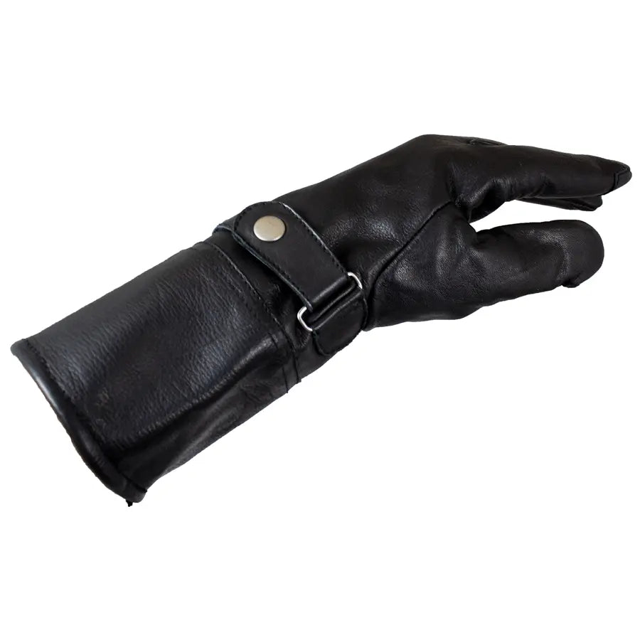Open Road Men's Leather Gauntlet Riding Gloves-5
