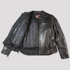Open Road Men's Maverick Leather Motorcycle Jacket-7