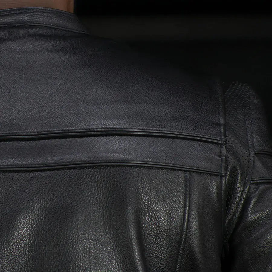 Open Road Men's Maverick Leather Motorcycle Jacket-5