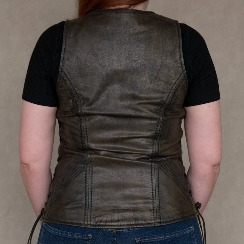 Open Road Women's Distressed Brown Vest-2