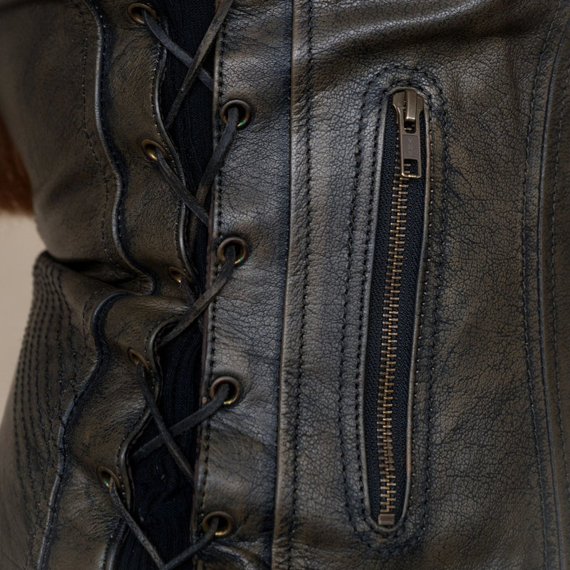 Open Road Women's Distressed Brown Vest-4