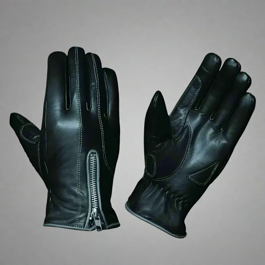 Open Road Women's Leather Motorcycle Gloves-4