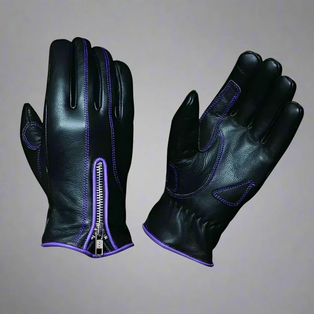 Open Road Women's Leather Motorcycle Gloves-3