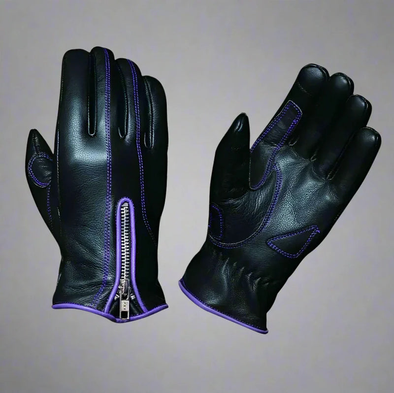 Open Road Women's Leather Motorcycle Gloves-3