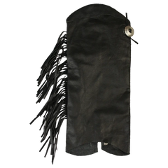 Open Road Women's Side Fringe Leather Half Chaps-2