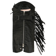 Open Road Women's Side Fringe Leather Half Chaps-3