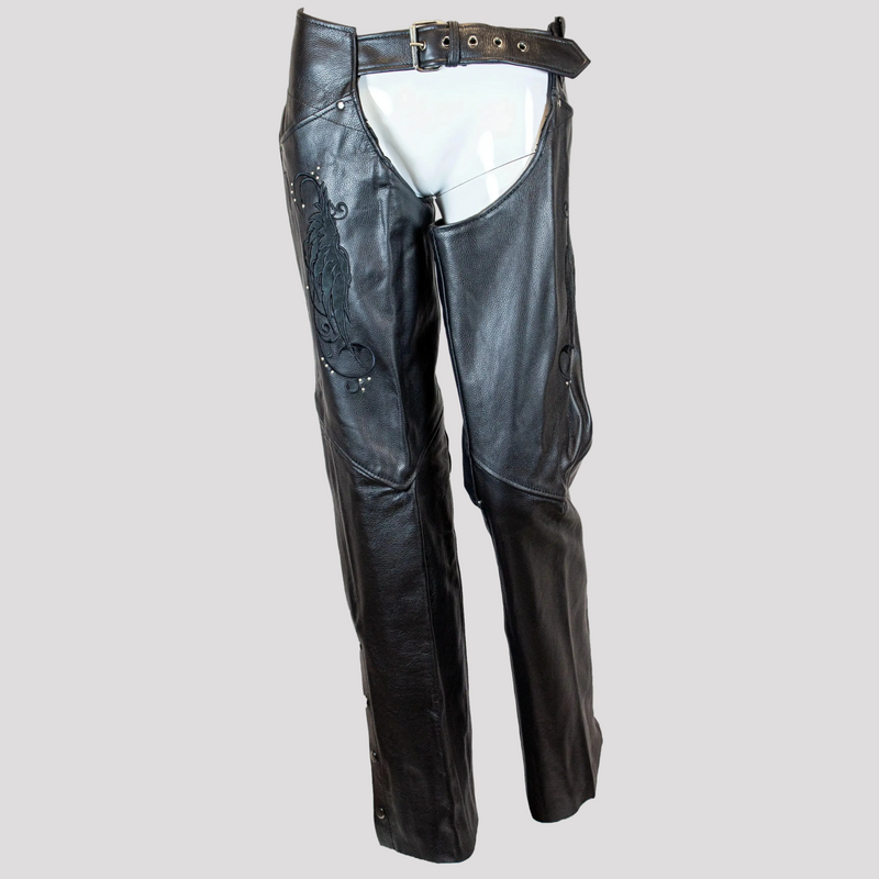 BOL/Open Road Women's Suede Wing Design Leather Chaps-8