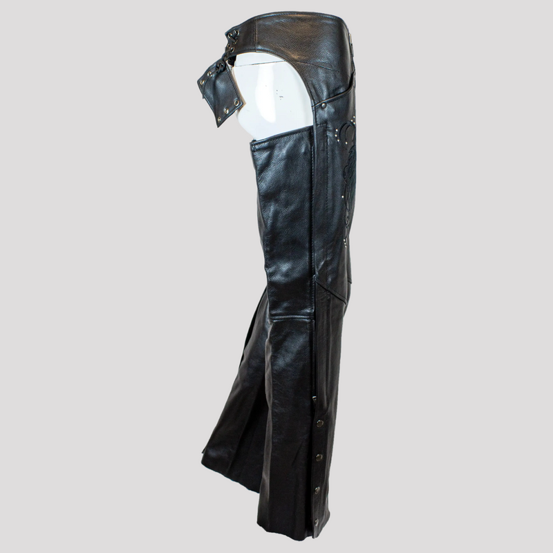 BOL/Open Road Women's Suede Wing Design Leather Chaps-9