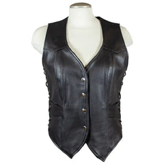Open Road Women's Western Style Leather Vest-1