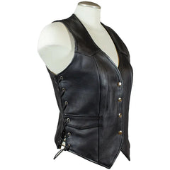 Open Road Women's Western Style Leather Vest-3