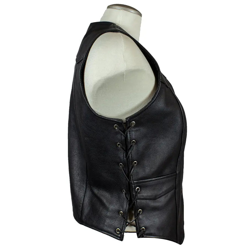 Open Road Women's Western Style Leather Vest-2