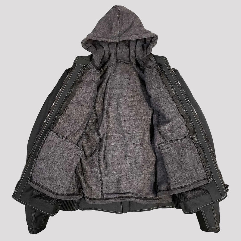 Open Road Women's Zip-Out Hoodie Reflective Textile Motorcycle Jacket-7