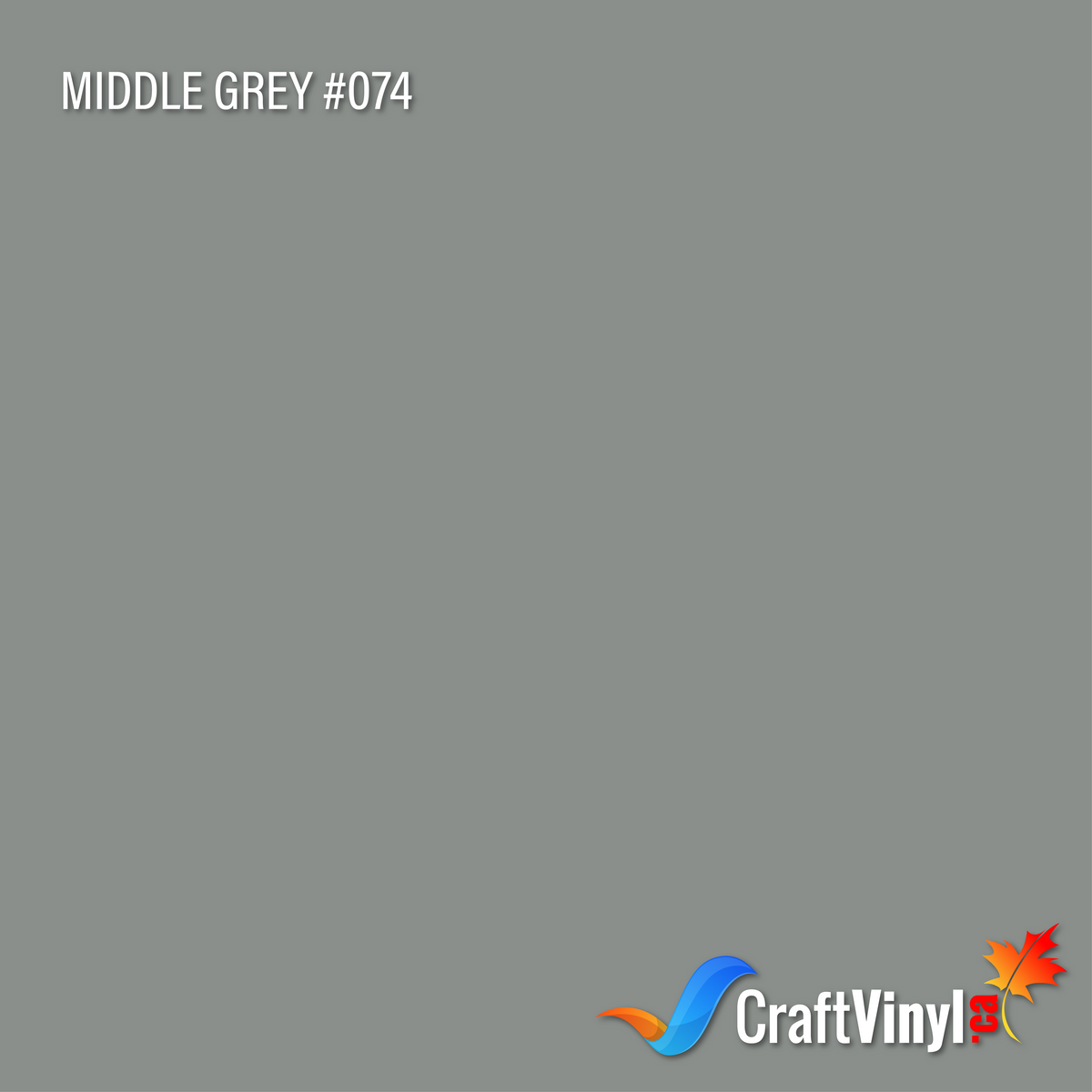 Oracal 651 Glossy Middle Grey Vinyl #074 12''x5ft-1