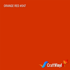 Oracal 651 Glossy Orange Red Vinyl #047 12'' x 5ft-1