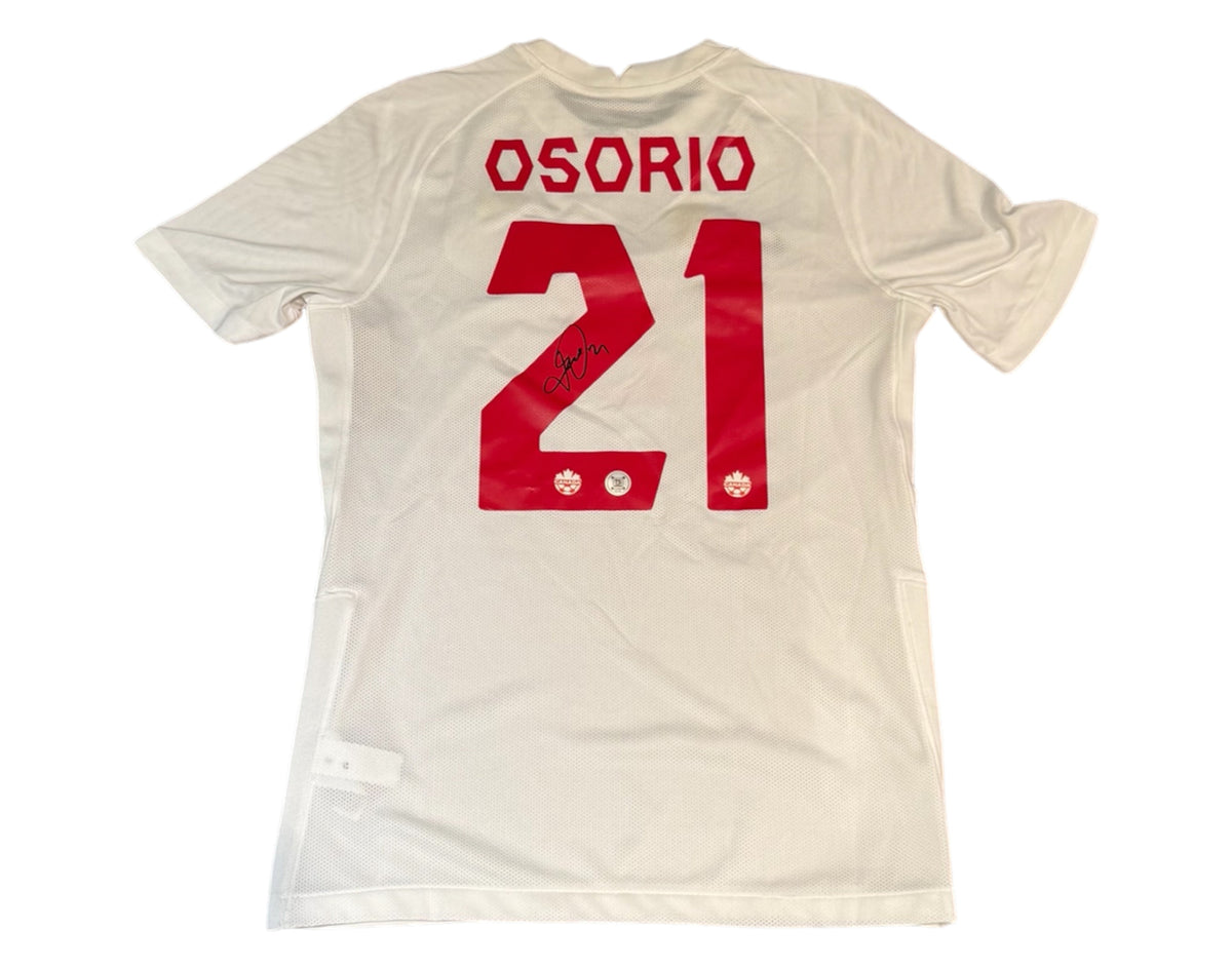 Jonathan Osorio Autographed Canada Men's National Team Nike Replica White Jersey-1