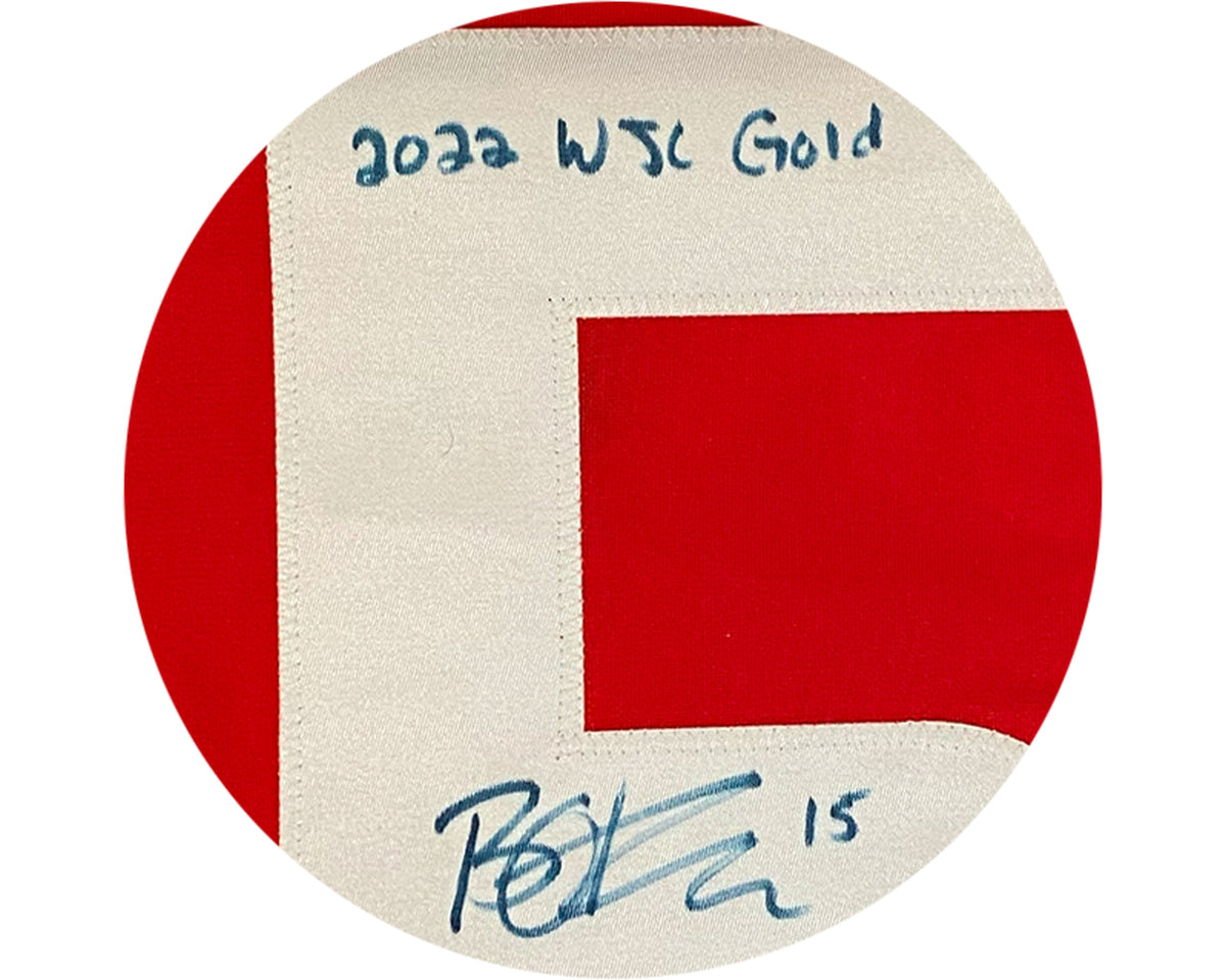 Jersey Nike Heritage Red de Team Canada autografiado por Brennan Othmann e inscrito con "2022 WJC Gold"-2