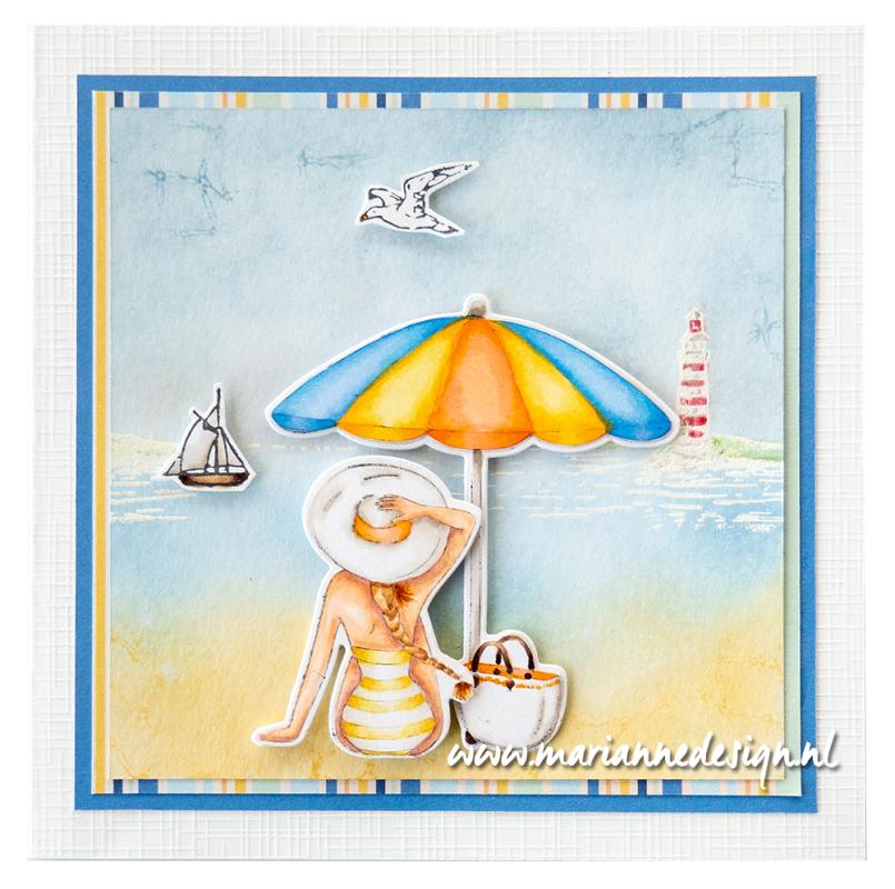 Marianne Design Stamp & Die Set - Beach Umbrella-3