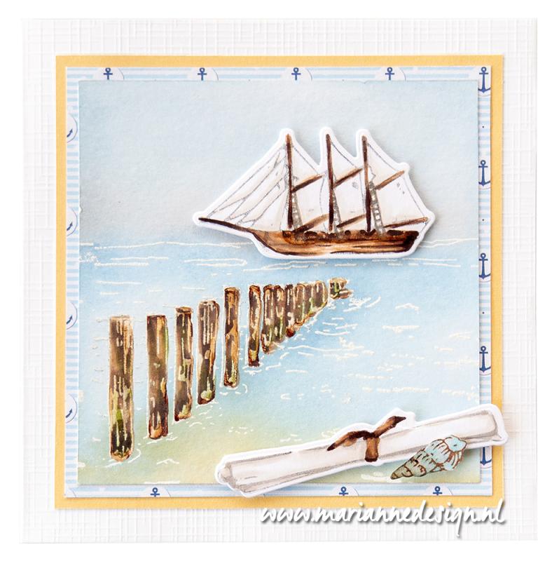 Marianne Design Clear Stamp - Tiny's Border - Beach Poles-2