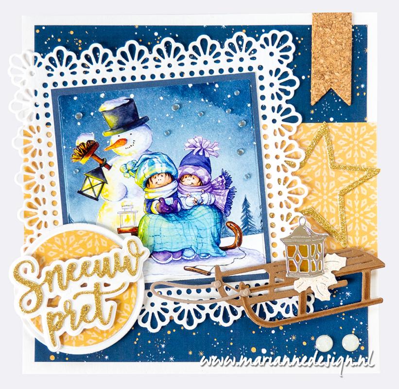 Bloc de papier Marianne Design A4 - Hygge d'hiver-4