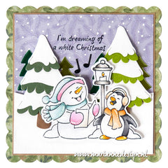 Marianne Design Stamp & Die Set - Eline's Animals - Snowman & Penguin-2