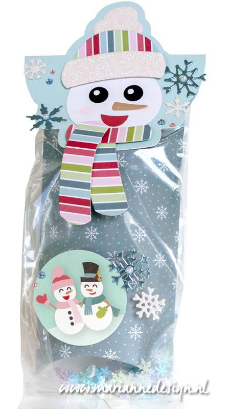 Marianne Design Collectables Die - Bagtopper Snowman by Marleen-2