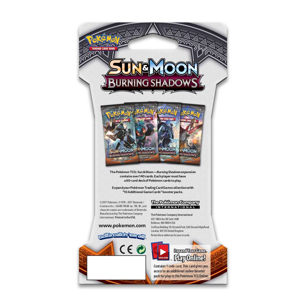 Pokémon TCG - Sun & Moon - Burning Shadows - Sleeved Booster Pack-6
