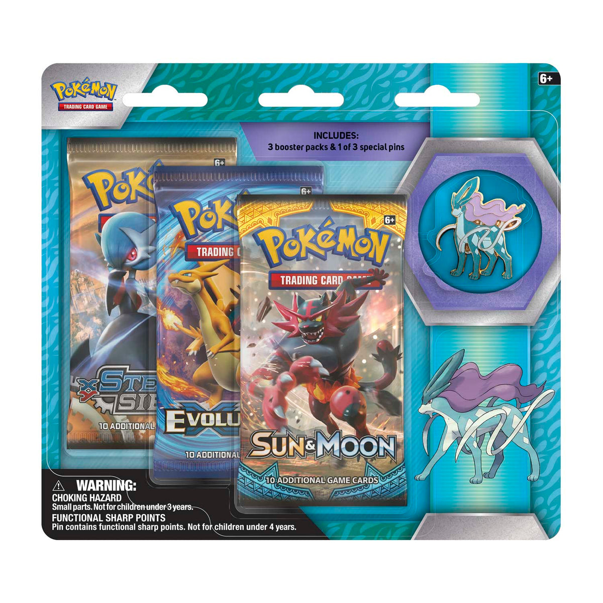 Pokémon TCG - Legendary Beasts Collector Pin - 3 Packs Blister (Suicune)
