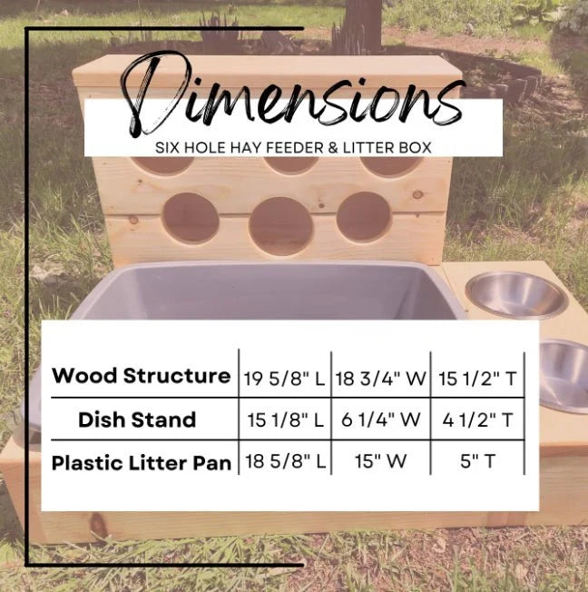 Six Hole Rabbit Hay Feeder & Litter Pan Combo-2