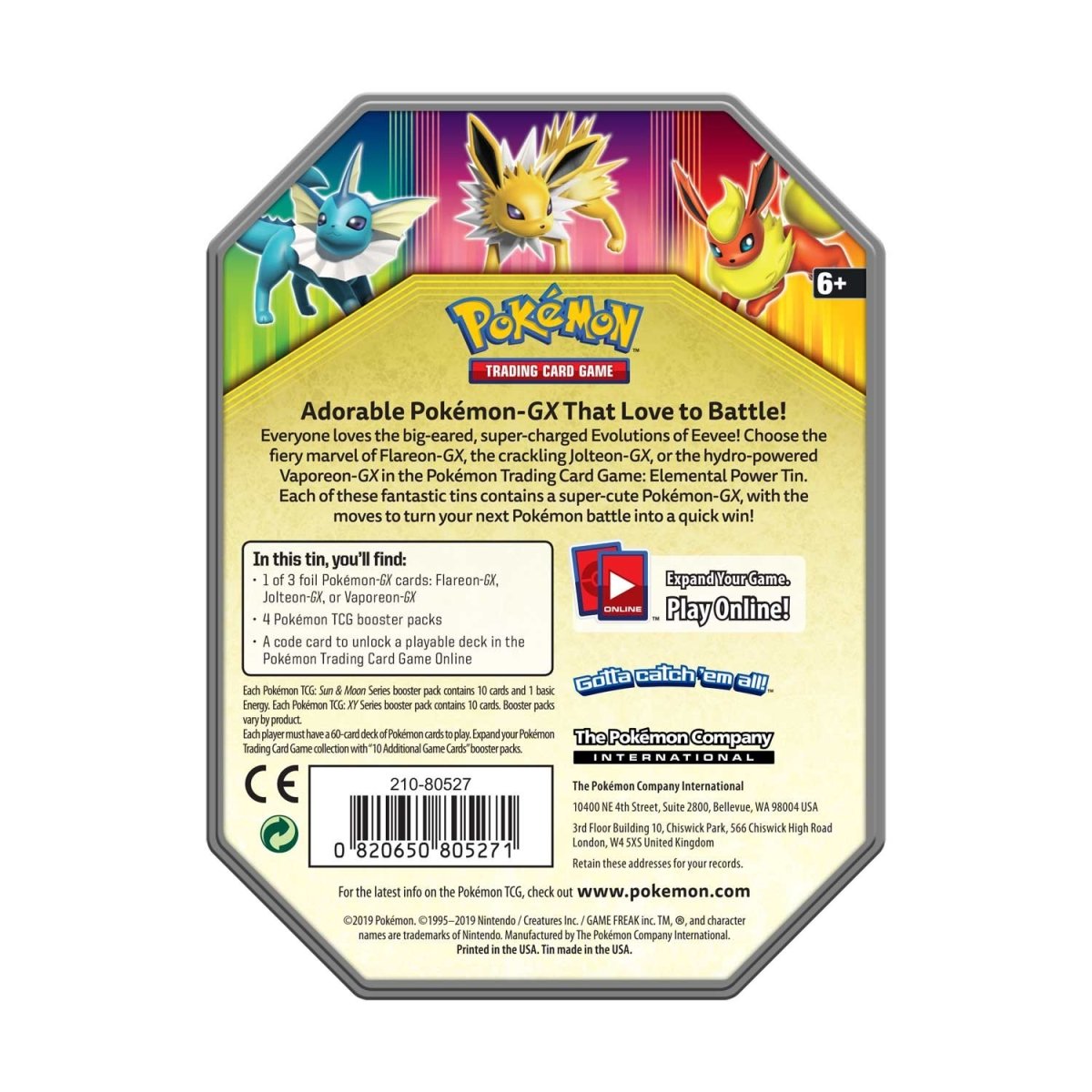 Pokémon TCG - Sun & Moon - Elemental Power Tin (Flareon GX)-2