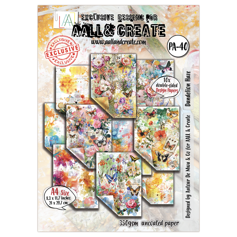 AALL and Create - A4 Design Paper - Dandelion Haze-1