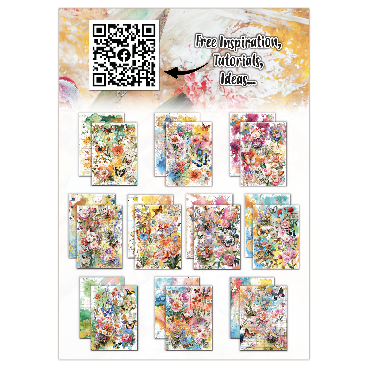 AALL and Create - A5 Design Paper - Colour Me Floral-2