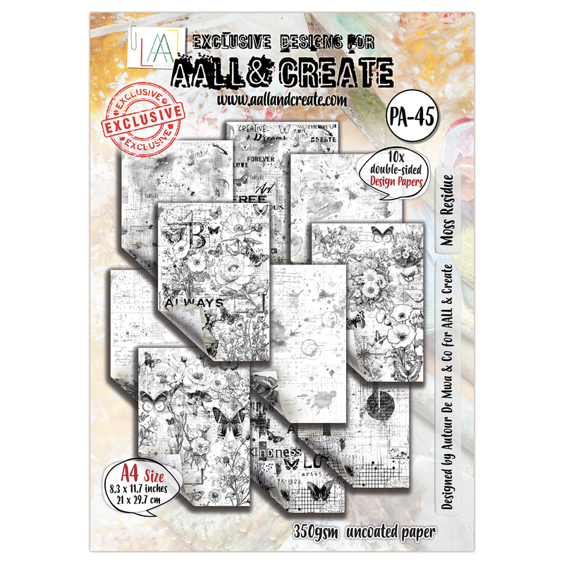 AALL and Create - A4 Design Paper - Moss Residue-1