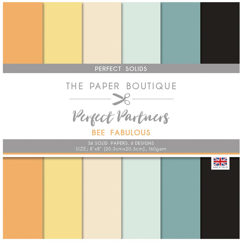 The Paper Boutique Perfect Partners - Bee Fabulous 8x8 Solids-1